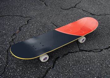 Free Skateboard Mockup