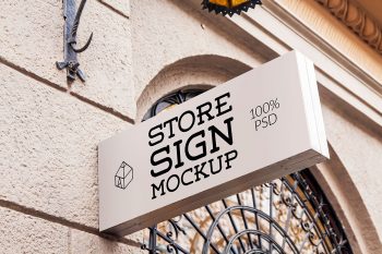 Free Store Sign Mockup