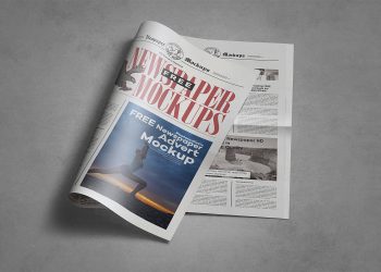 Free Tabloid Newspaper Mockup