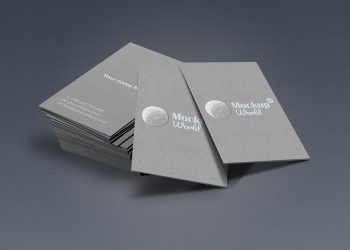 Free Vertical Business Cards Mockup