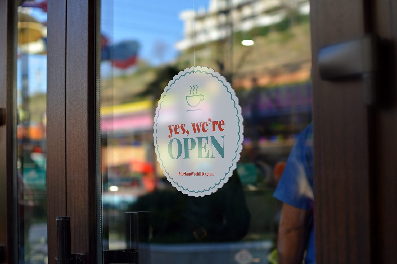 Glass Door Window Signage Mockup