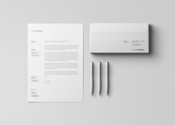 Letterhead and Envelope Stationery Mockup