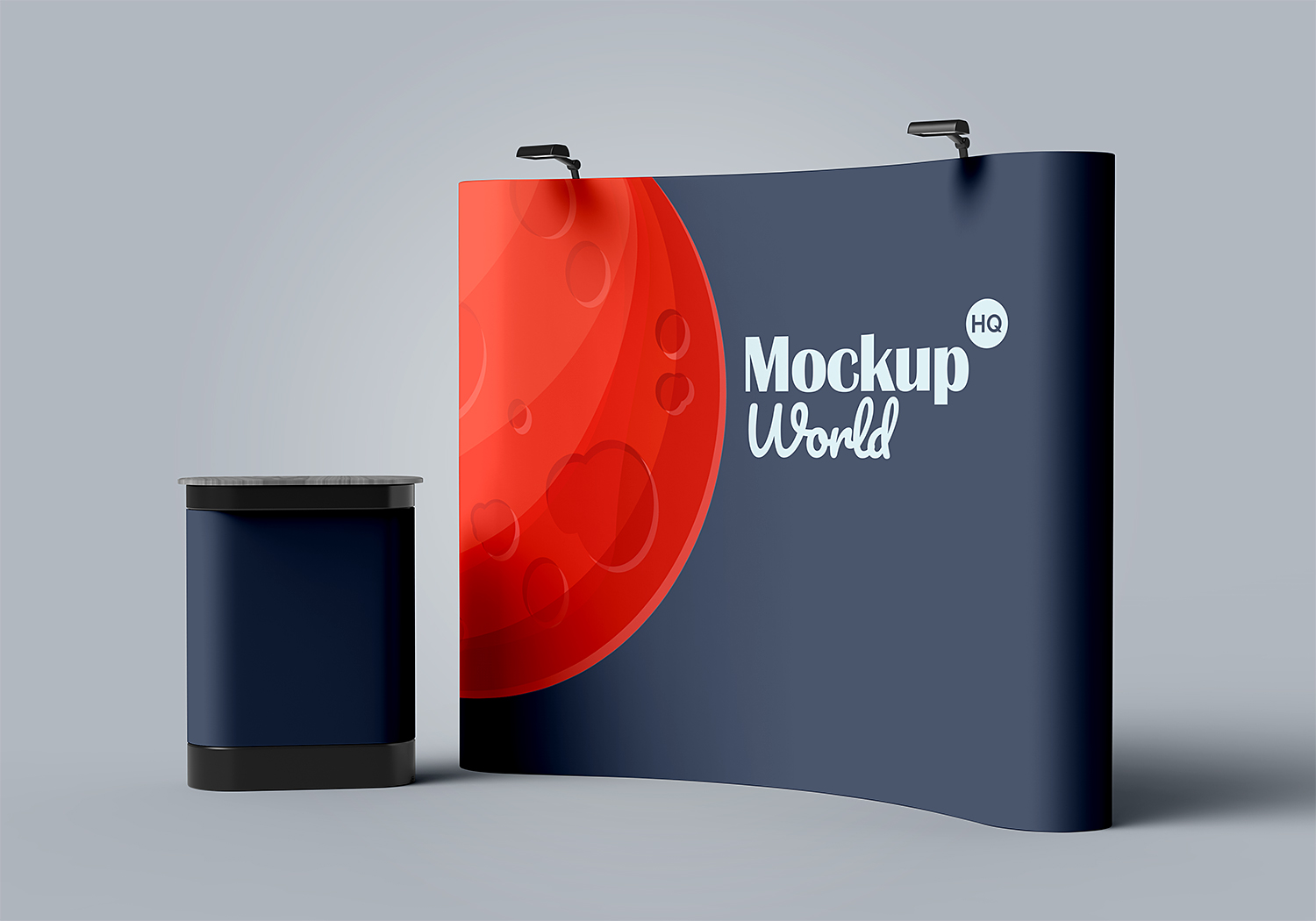 Download Trade Show Exhibition Booth Stand Mockup | Mockup World HQ