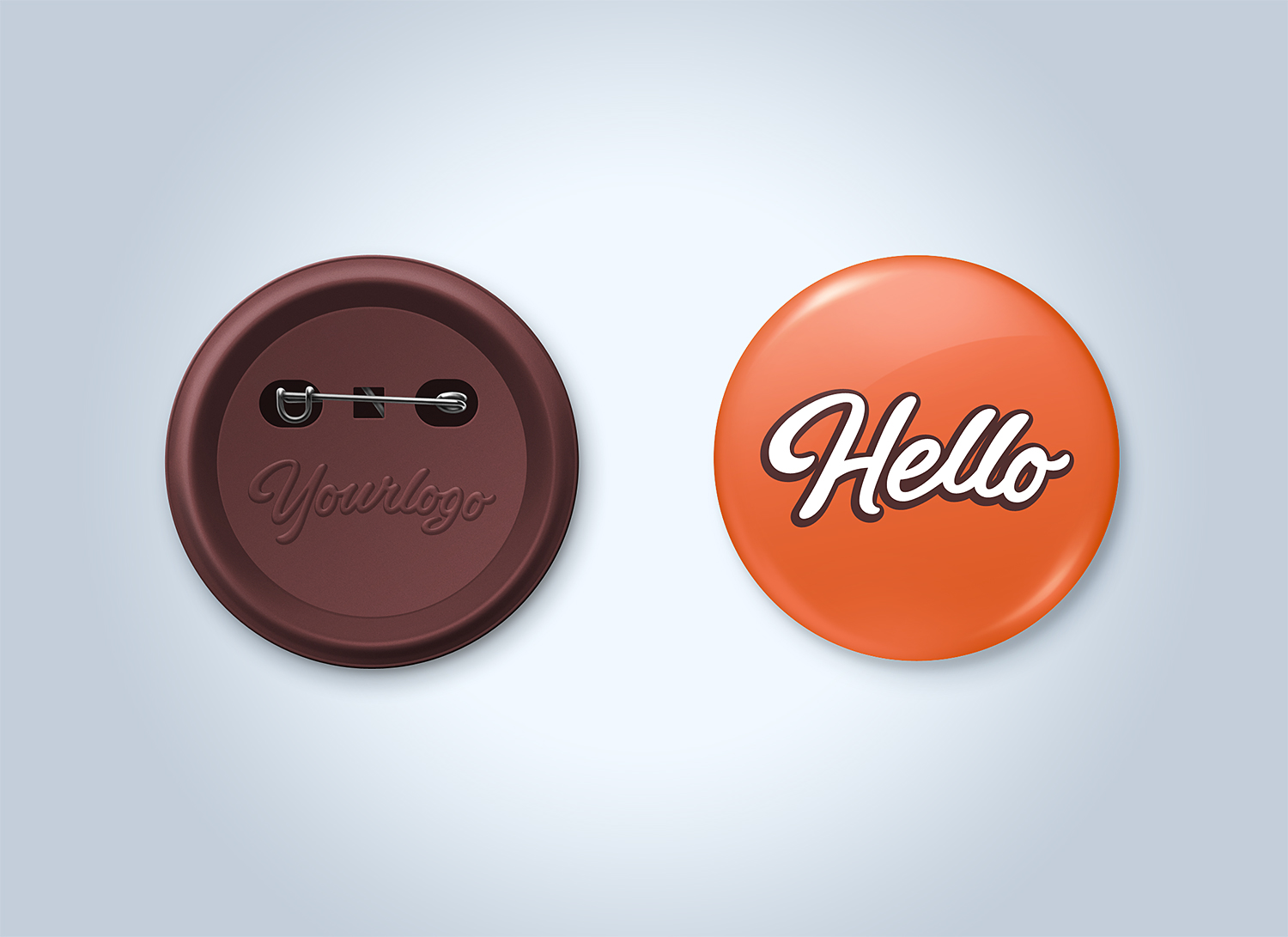 Free Pin Button Badge Mockup