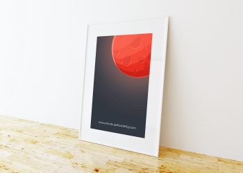 Free Single Poster Frame Mockup