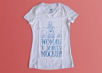 Free Woman T-Shirt Mockup