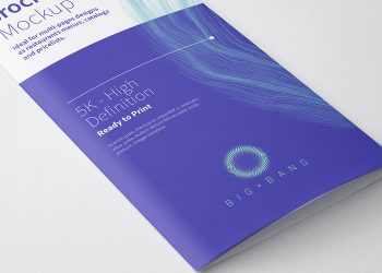 Free tri-fold brochure mockup