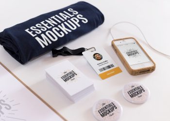 Scene Creator Mockup with a Business Card