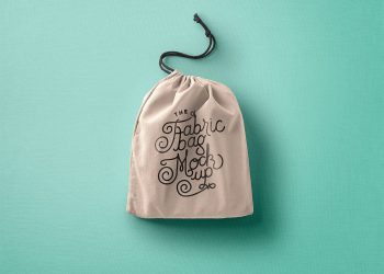 Drawstring PSD Bag Mockup