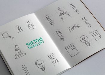 Sketchbook Mockups PSD