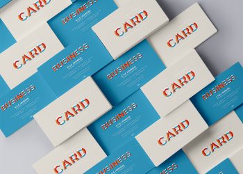 Stacked PSD Business Card Mock-Up