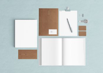 Powderblue Stationery Mockup