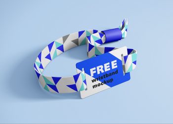 Free RFID Wristband Mockup