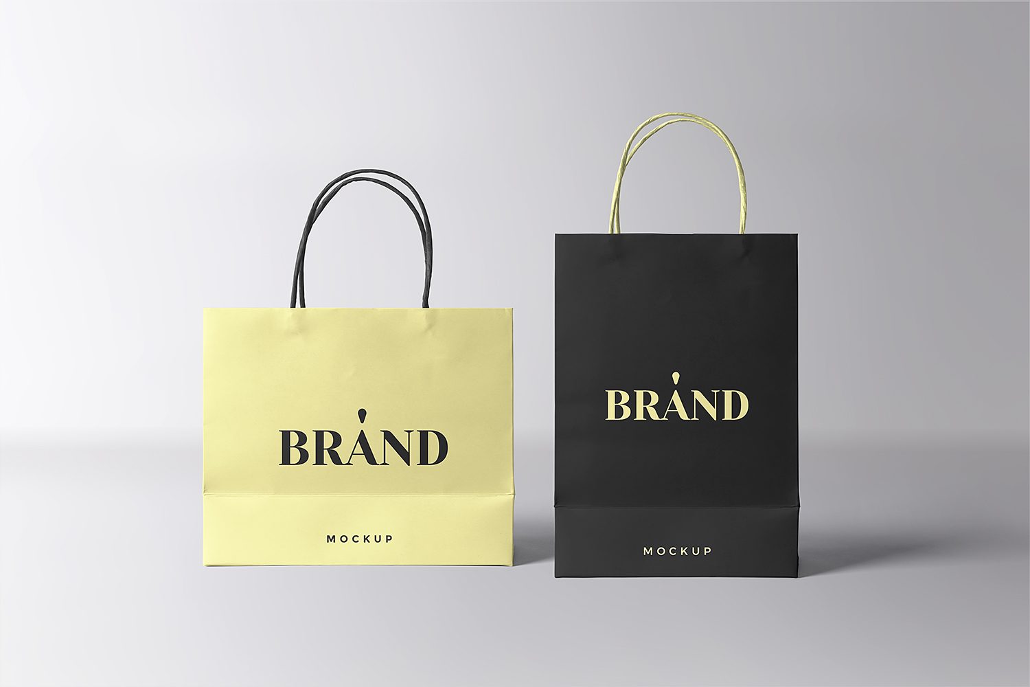 Download Paper Shopping Bags Mockup | Mockup World HQ