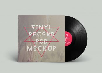 Vinyl Record PSD Mockup