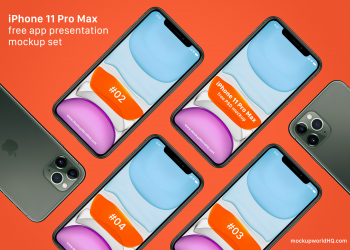 iPhone 11 Pro Max Free App Presentation Mockup