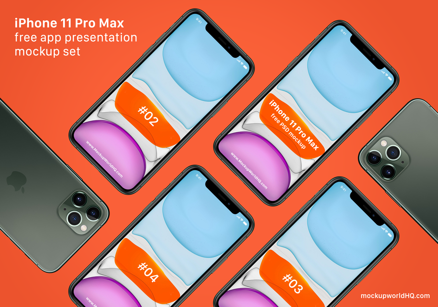 iPhone 11 Pro Max Free App Presentation Mockup