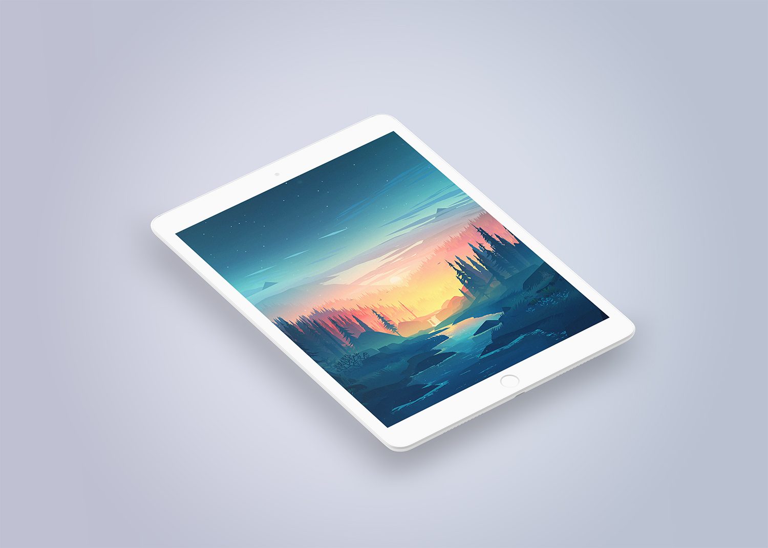 Clay iPad Pro PSD Mockup