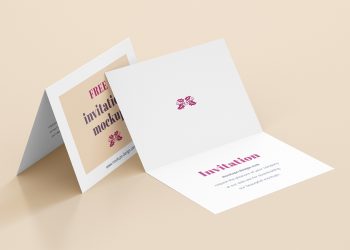 Free Invitation Mockup PSD