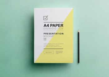 PSD A4 Overhead Paper Mock-Up