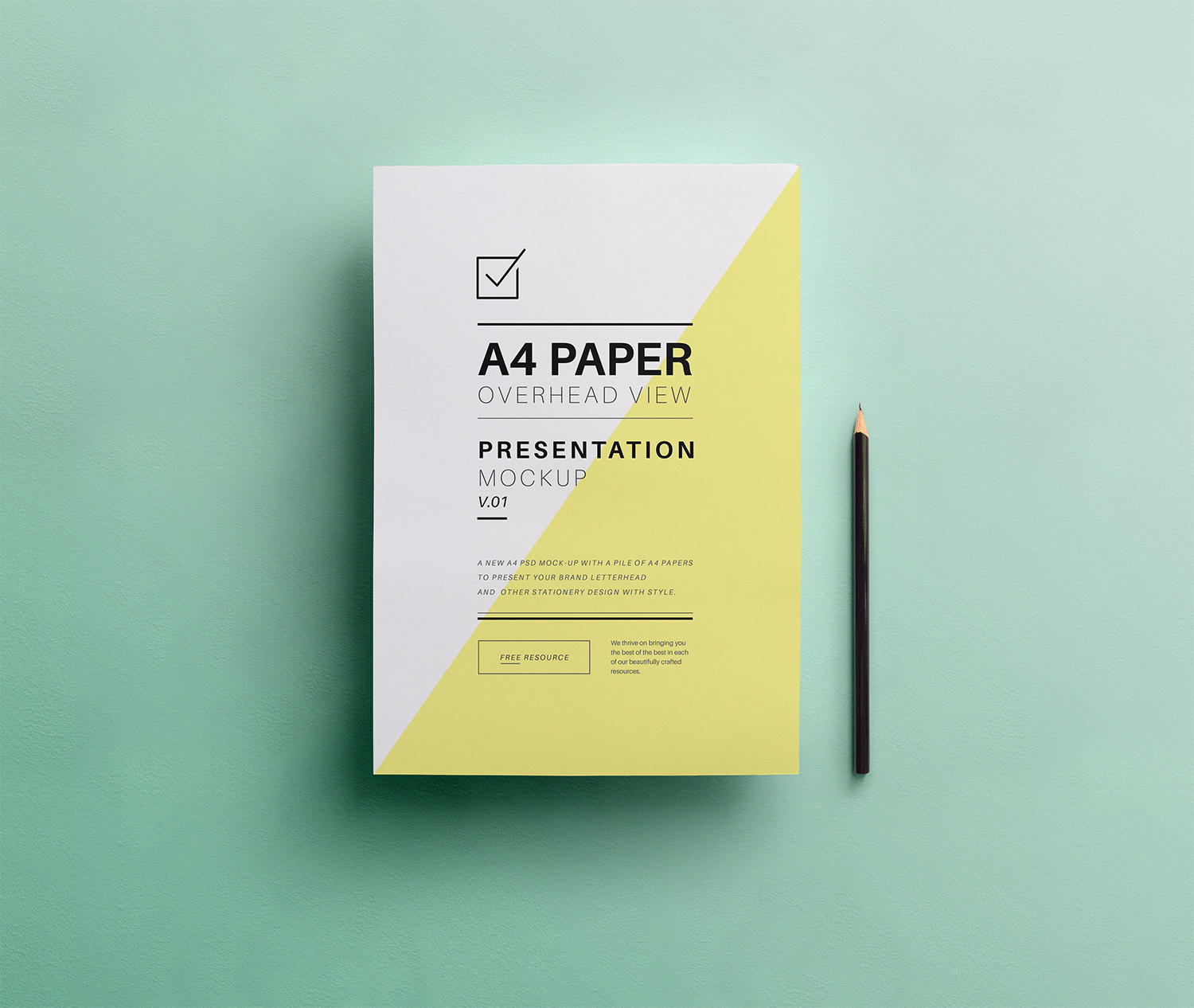 PSD A4 Overhead Paper Mock-Up