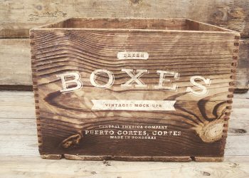 Vintage Boxes Logo Mockup