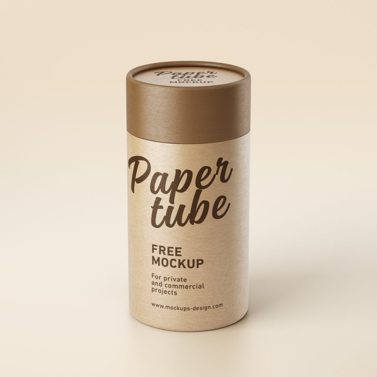 Free Paper Tube Mockup PSD