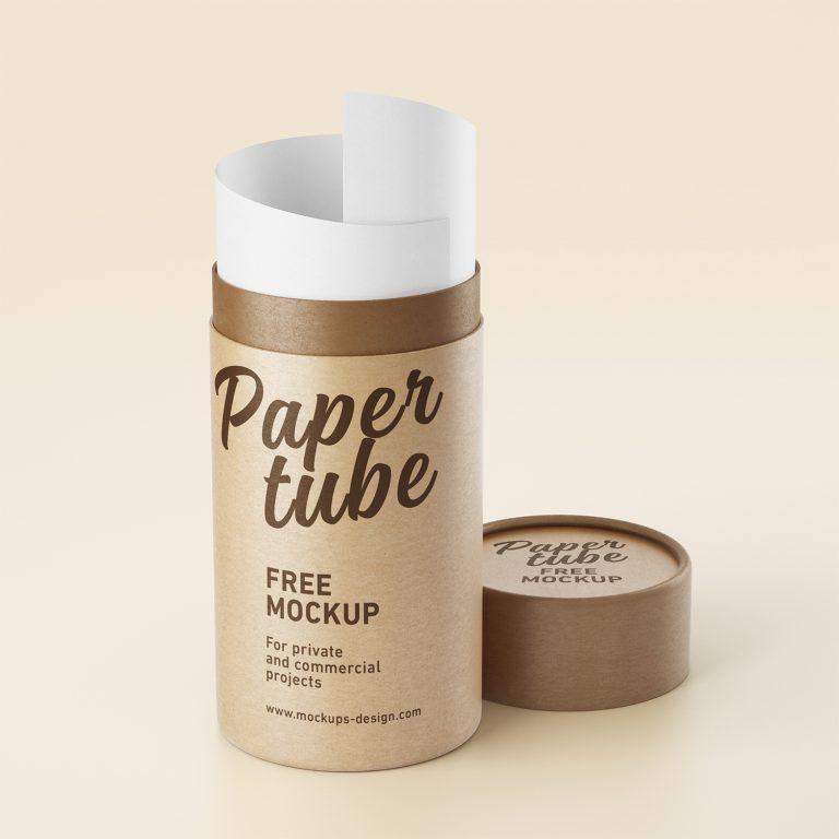 Download Free Paper Tube Mockup PSD | Mockup World HQ