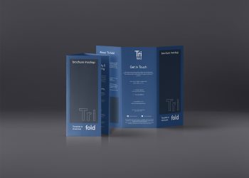 PSD Tri-Fold Mockup US A4