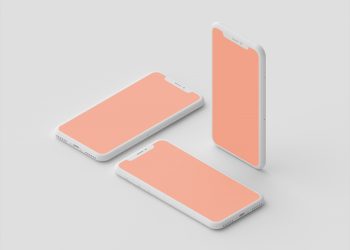 Clay iPhone X Mockup PSD