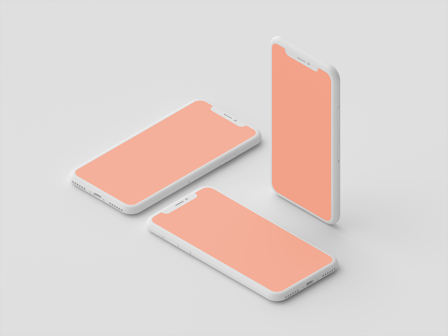 Clay iPhone X Mockup PSD