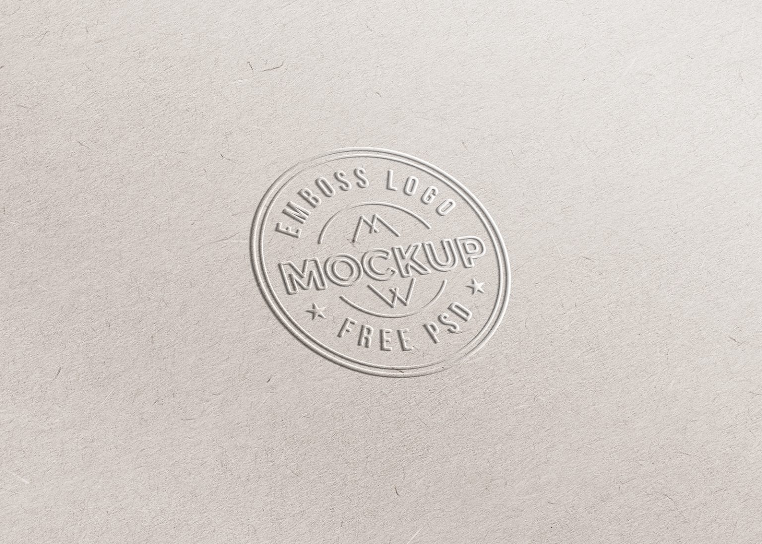 Emboss Paper Logo Mockup PSD | Mockup World HQ