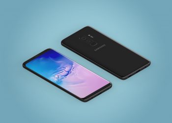 Isometric Samsung Galaxy S9 Plus Mockup