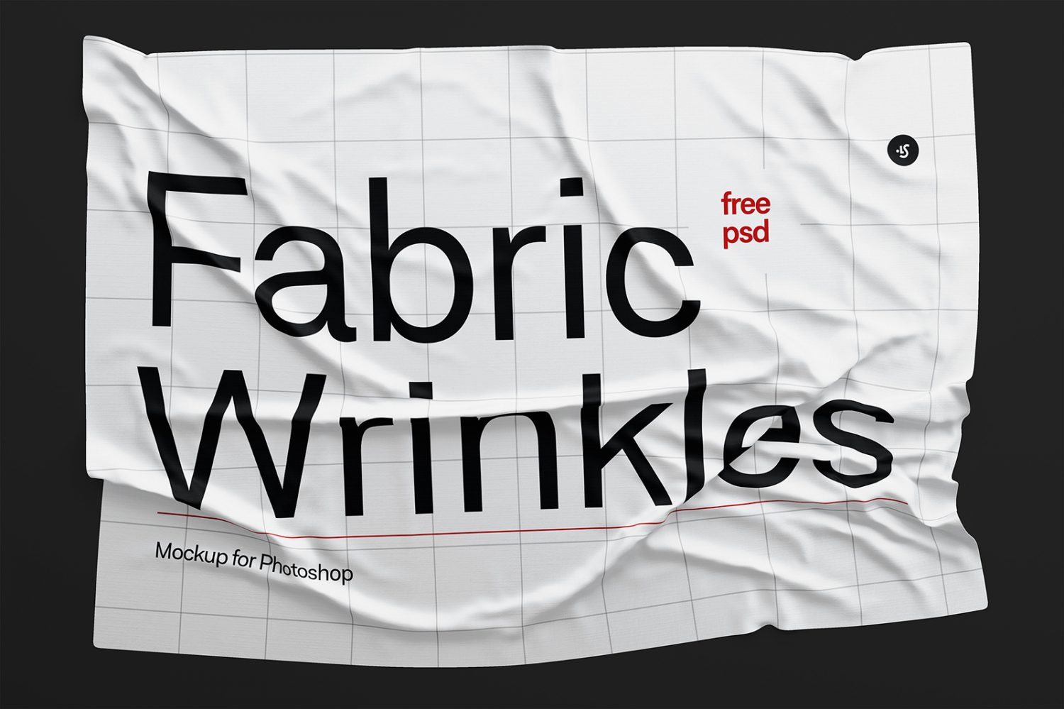 Free Fabric Wrinkled Mockup