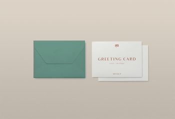 Free Greeting Card PSD Mockup