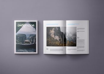 PSD Magazine Mockup Template US A4