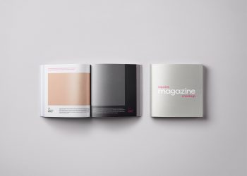 Square PSD Magazine Mockup