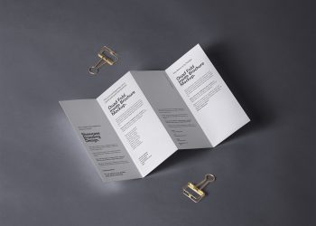 4 Fold Panel Brochure PSD Mockup