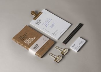 Desk Stationery PSD Mockup