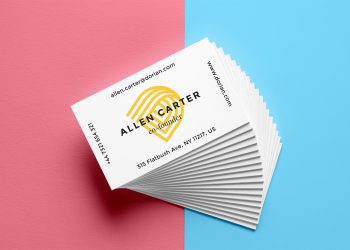 Realistic Business Cards Mockup