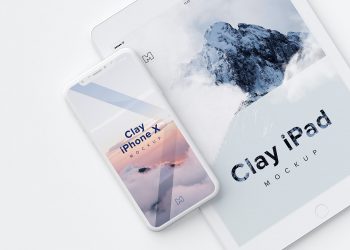Clay iPhone X and iPad Mockup