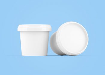 Free Ice Cream Jar Packaging Mockup
