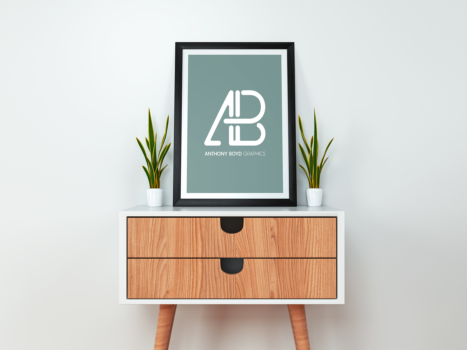 Modern Poster Mockup PSD