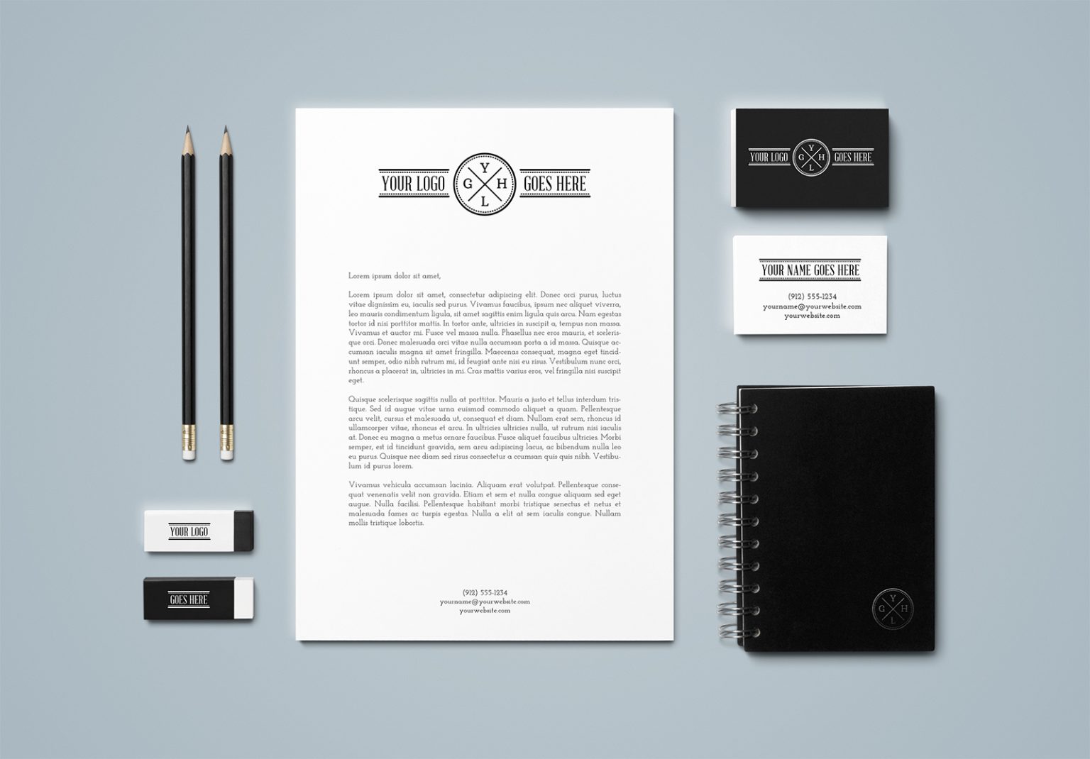 Branding Identity Free Mockup | Mockup World HQ