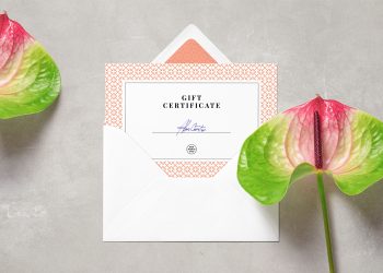 Card & Envelope PSD Mockup