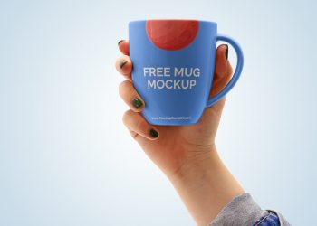 Hand Holding a Mug Free Mockup