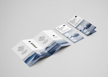 Free 4 Fold Accordion Brochure Mockup