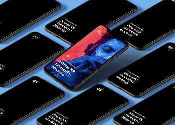 Isometric iPhone 11 Pro Free Mockup