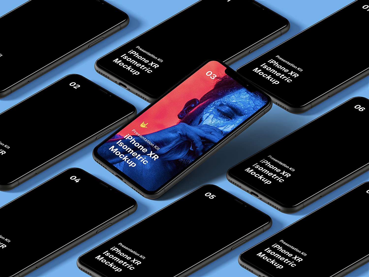 Isometric iPhone 11 Pro Free Mockup