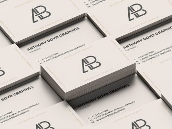 Free Stacked Business Cards PSD Mockup